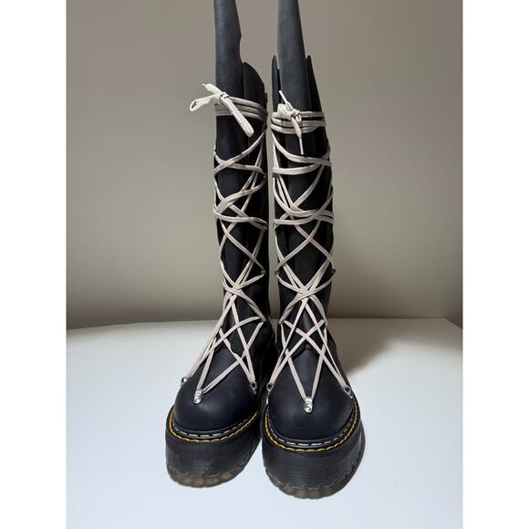DR. MARTENS X RICK OWENS FW25 1B60 QUAD SOLE PENTALACE BOOT OILY NUBUCK COW main image 13
